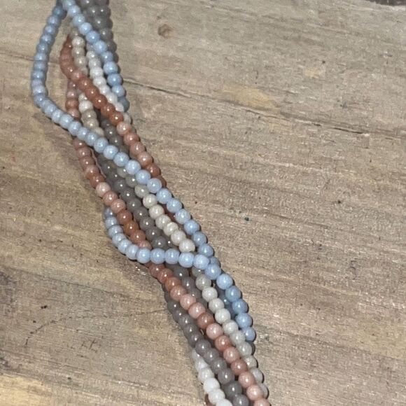8 Strand Multi Colored Bead Necklace - Picture 3 of 6